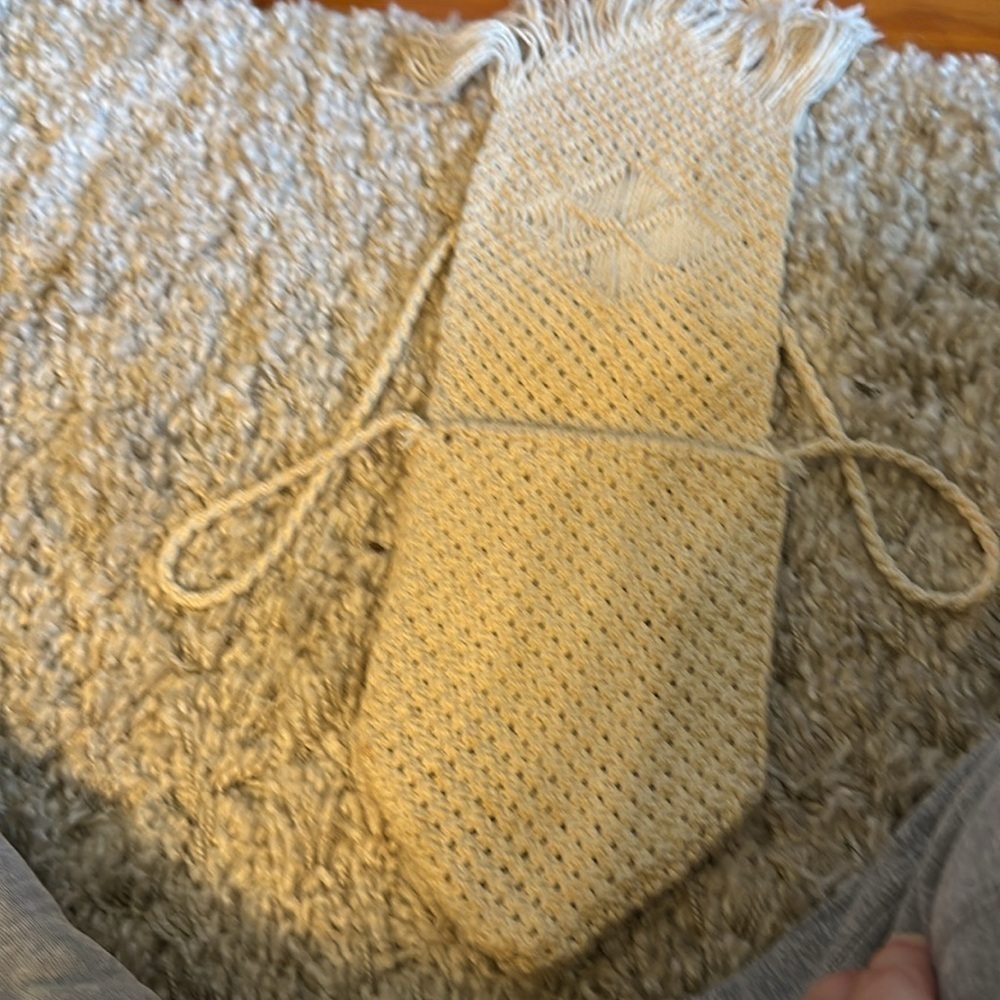 Cream Macrame Fringe Bag - Picture 3 of 4